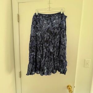 Elegant Blue Patterned Women's Skirt